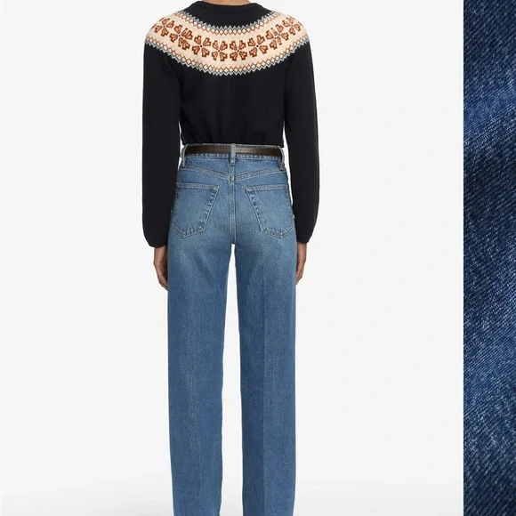 Frame Denim Blue Straight Leg Jeans - Picture 6 of 16